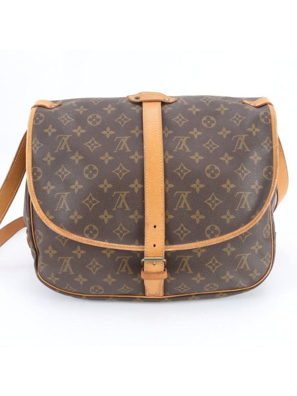 Louis Vuitton Monogram Saumur 35 Leather Shoulder Bag Crossbody Hand Enm - Picture 2 of 11